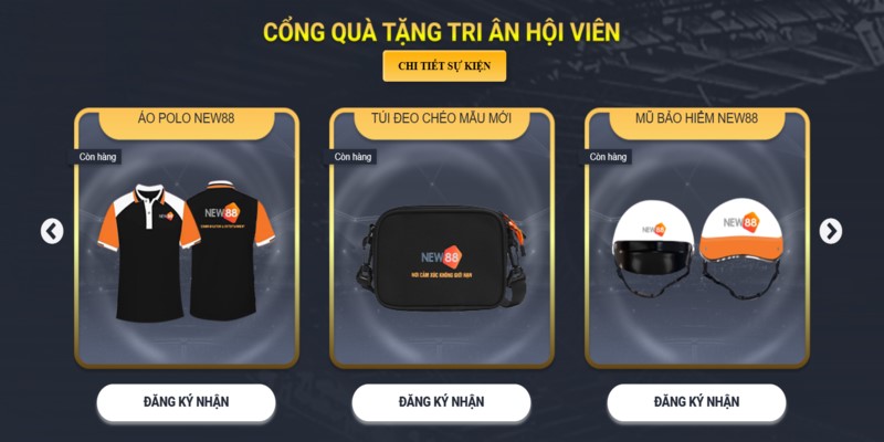 Tặng quà hội viên siêu hấp dẫn chỉ có ở khuyến mãi New88