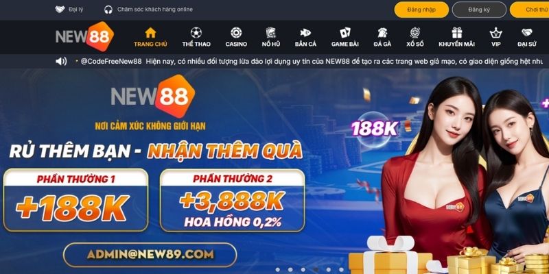 Nhà cái New88 là điểm đến lý tưởng cho mọi cược thủ